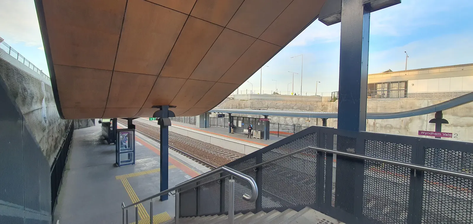 Wyndham Vale Station platform: the sole rail connection