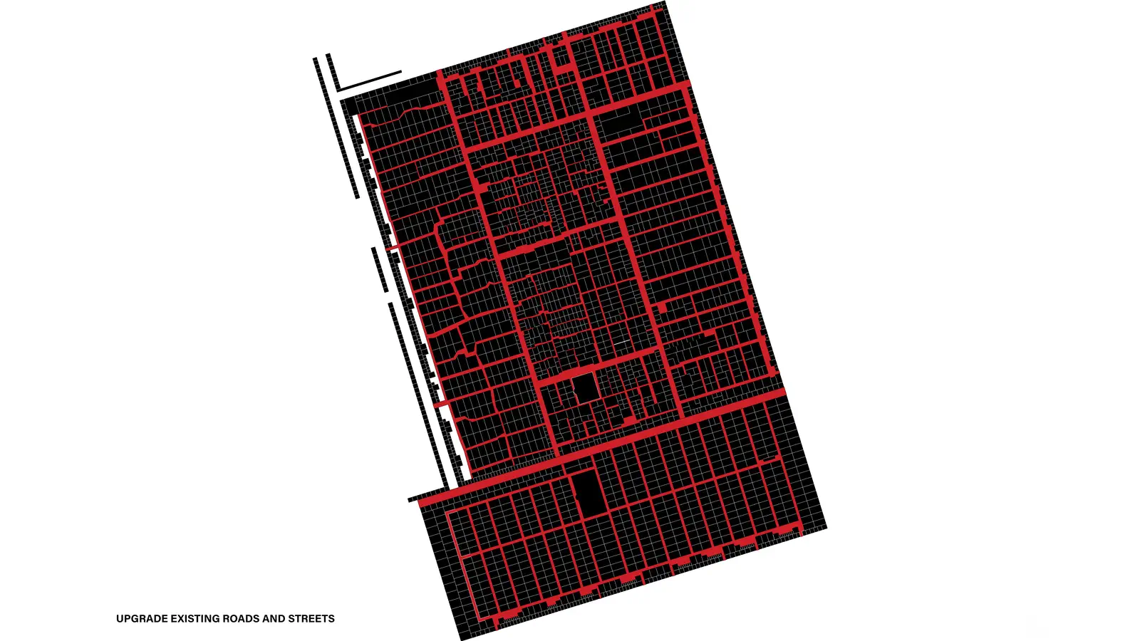 Upgrade existing roads and streets: movement network diagram