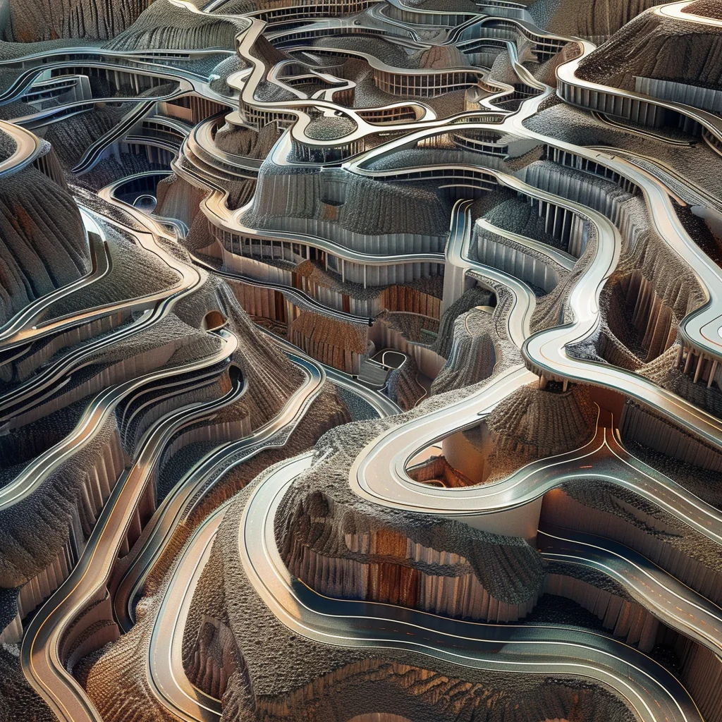 Variation: futuristic terraced city