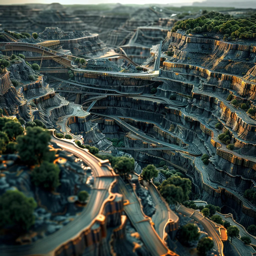 Blend 2 variation: alien city mine site mega