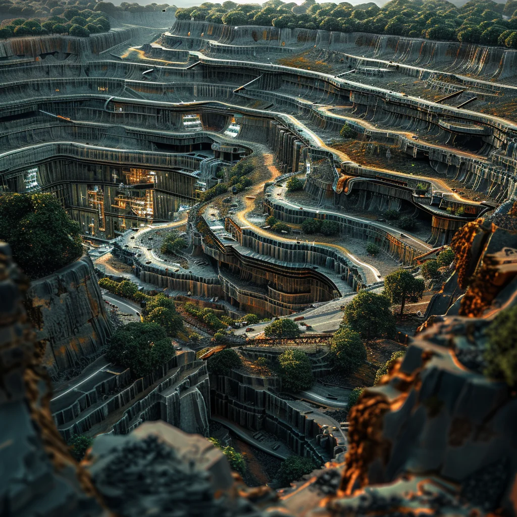 Blend 2 variation: alien city mine site mega