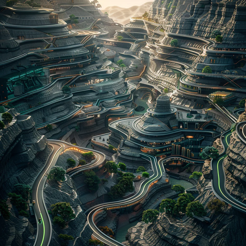Blend 2.1 variation: refined alien city mine site
