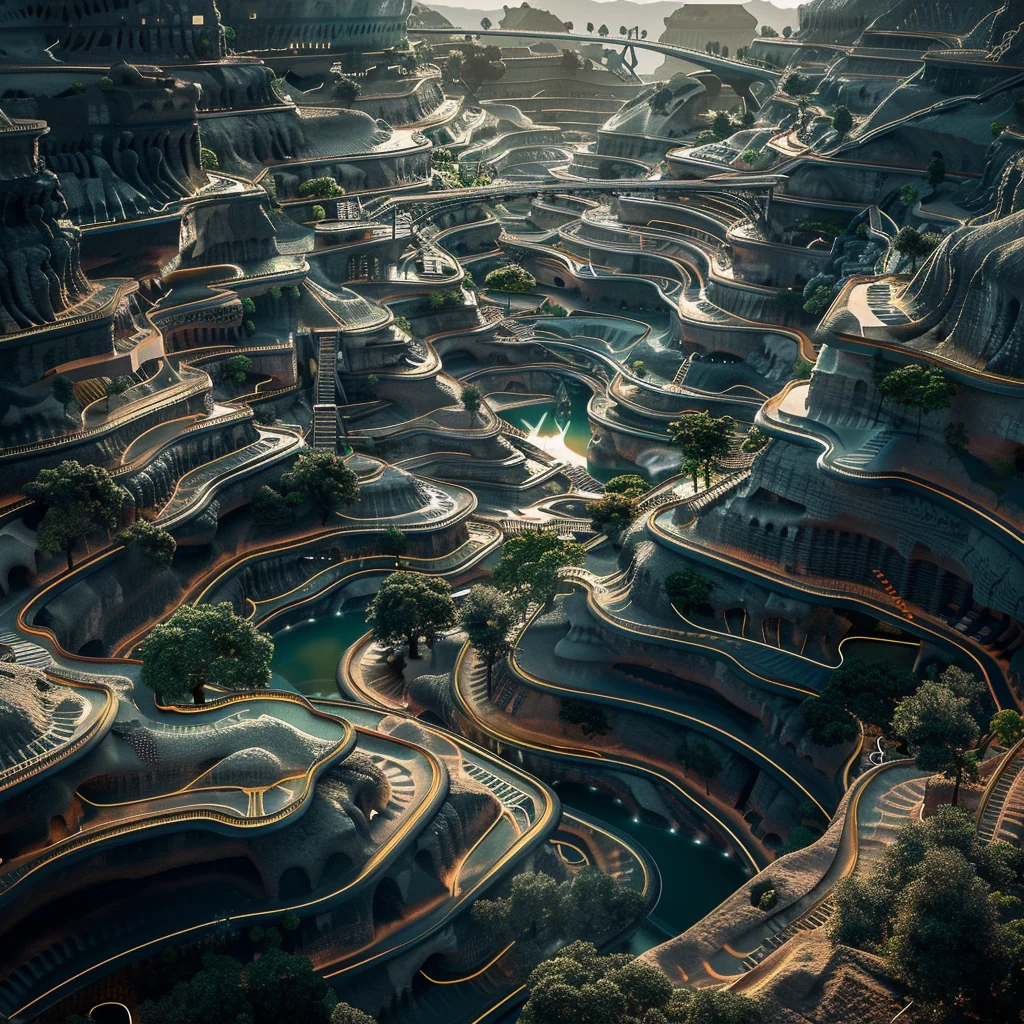 Blend 2.1 variation: refined alien city mine site