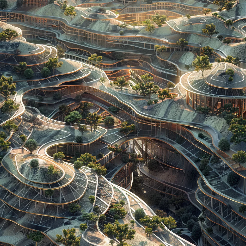 Blend 3 variation: industrial machine mine city