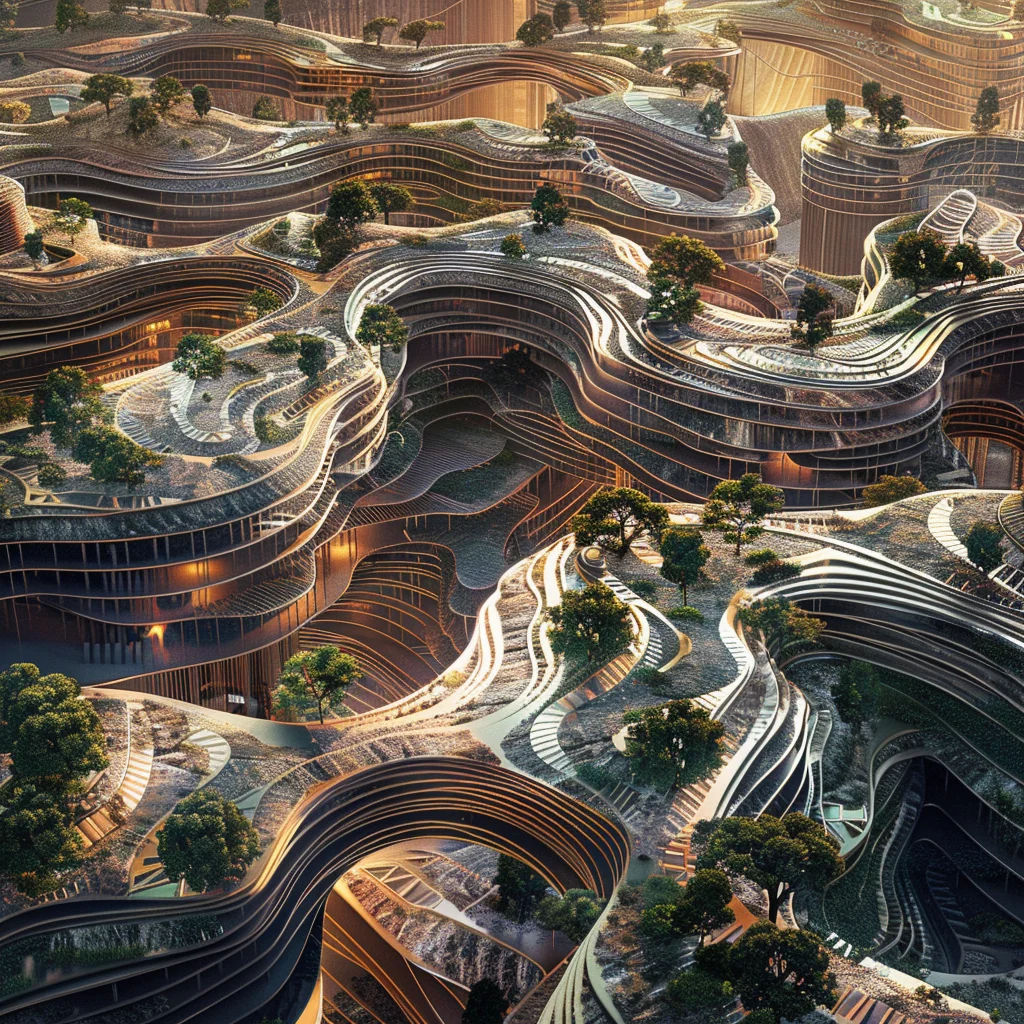Blend 3 variation: industrial machine mine city