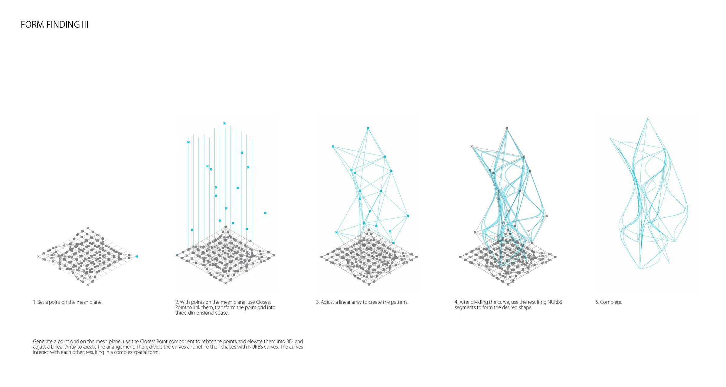 Form finding 01: straw prototype assemblies — eight geometric chunk configurations testing spatial branching and self-support