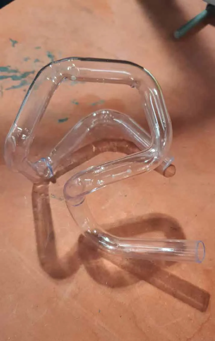 Material test 03: UPVC joint connections and nylon fishing line tension tests, evaluating structural rigidity at nodes